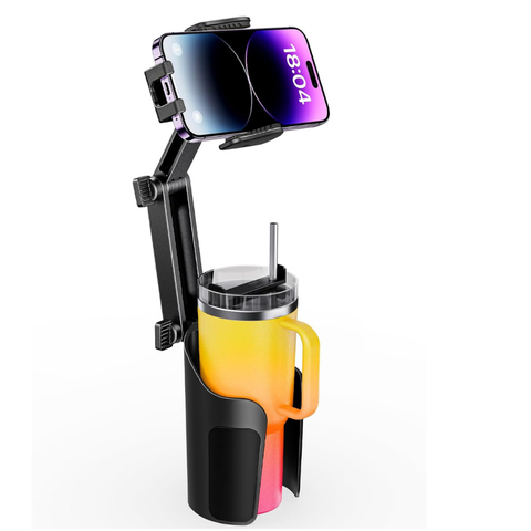 車の電話サポート - カップホルダーへの取り付け