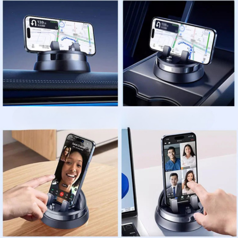 360° Car Phone Support – Ultra-Stable Mounting