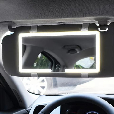 Oglindă de Machiaj LED – Retușuri Perfecte în Mașină