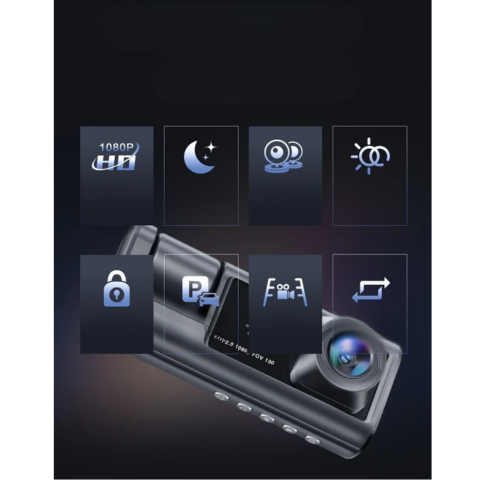 Dashcam Mașină Față și Interior – Înregistrare de Înaltă Definitie