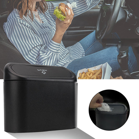 Cubo de basura para coche con tapa