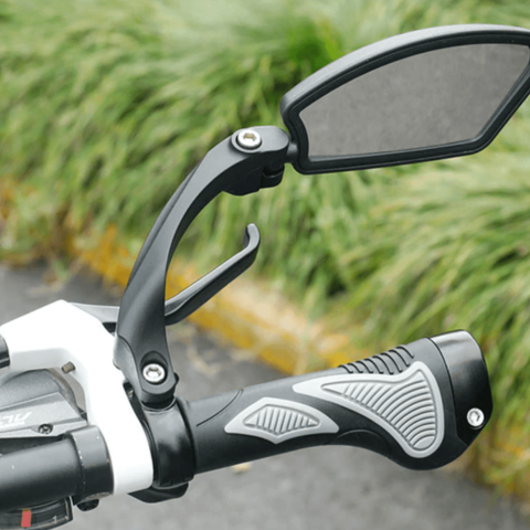 自転車用ハンドルミラー – 折りたたみ式で取り付けが簡単