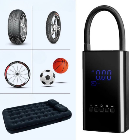 Portable Mini Compressor – LED Display and Adjustable Pressure