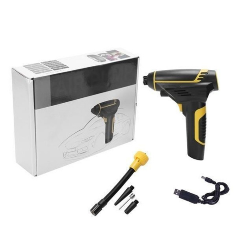 Bærbar Bil Luftkompressor – Digitalt Display Og LED Lys