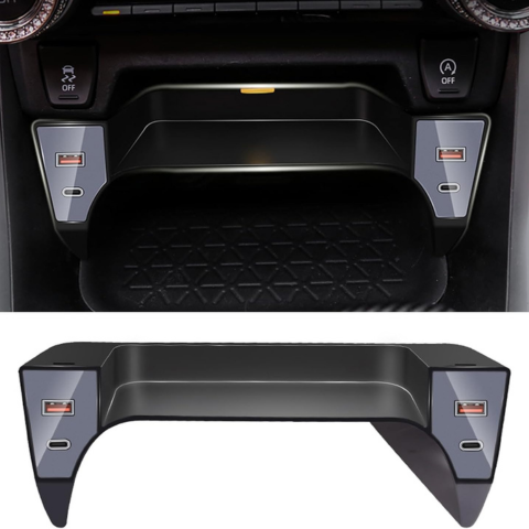 Hub USB de Coche — Carga Rápida y Instalación Discreta