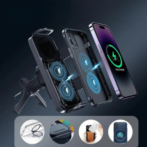 Magnetic Phone Support for Car — Quick and Secure Attachment