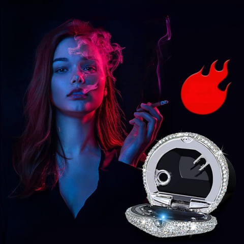 منفضة سجائر صغيرة رائعة للسيارة - تصميم أنيق وإغلاق مقاوم للدخان