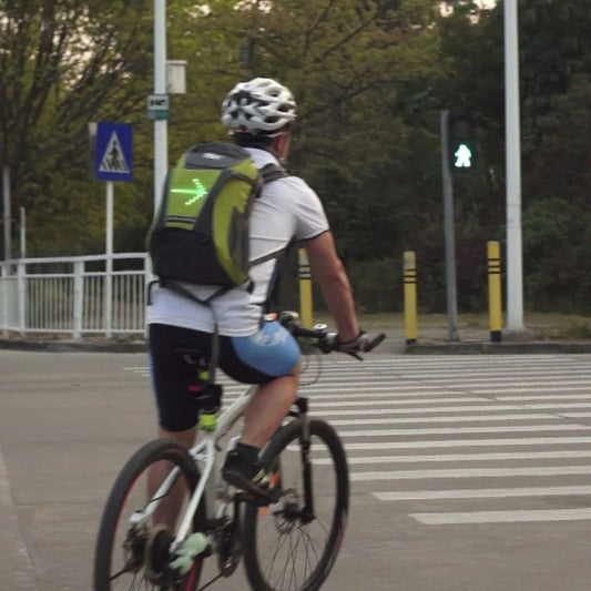 Plecak z sygnalizacją LED z pilotem