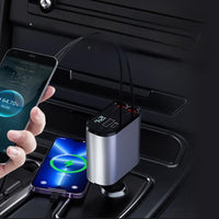Chargeur Auto Haute Vitesse 12V – USB & Type-C Avec Écran