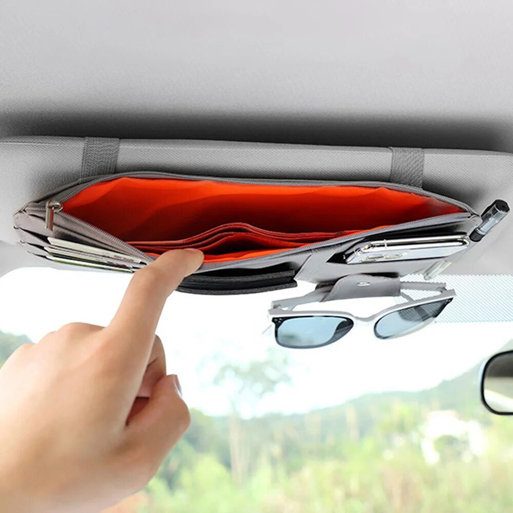 Organizador de Auto para Parasol — Mantenga Sus Accesorios al Alcance de la Mano 