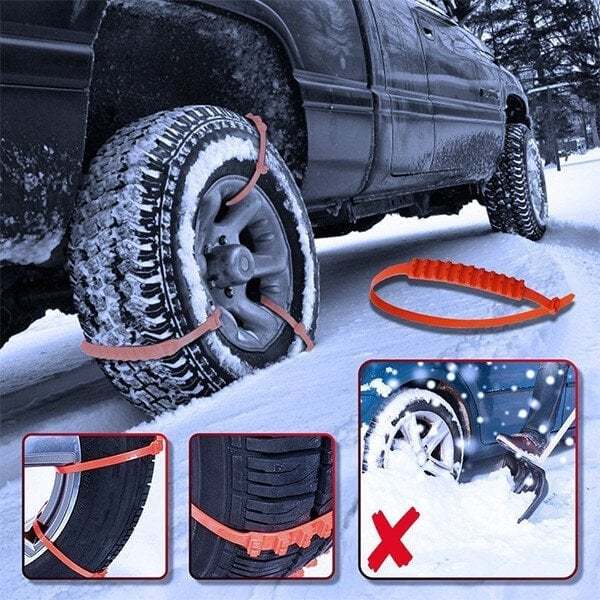 TPU Snow Chains: Maximum Safety and Grip (1 kit = 10 Pieces) 