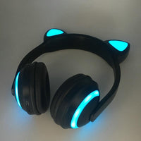 Căști luminoase Bluetooth Cat Ears - ascultare confortabilă și stil original