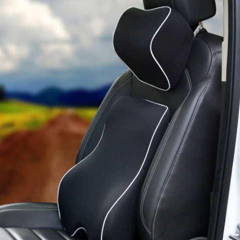 Bedrová opierka a vankúš na opierku hlavy z pamäťovej peny - pohodlie a úľava chrbtu