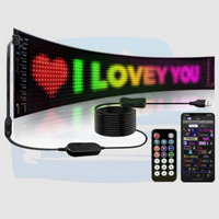 LED-bilskärm – Anpassad text och mönster 