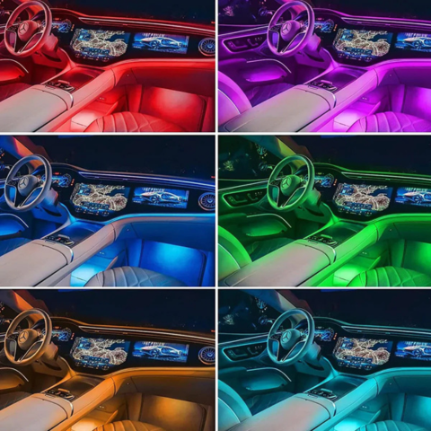 Cintas Luminosas para Auto – Ambiente RGB Interior 
