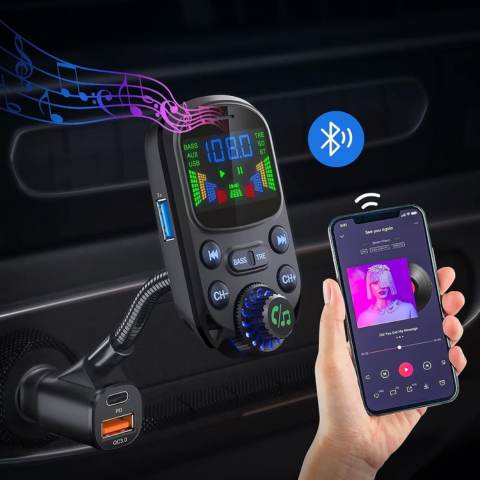 FM-Multifunktionssender für das Auto — Musik & Sprachassistent 