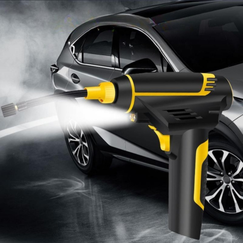 Přenosný automobilový vzduchový kompresor – digitální displej a LED světlo 