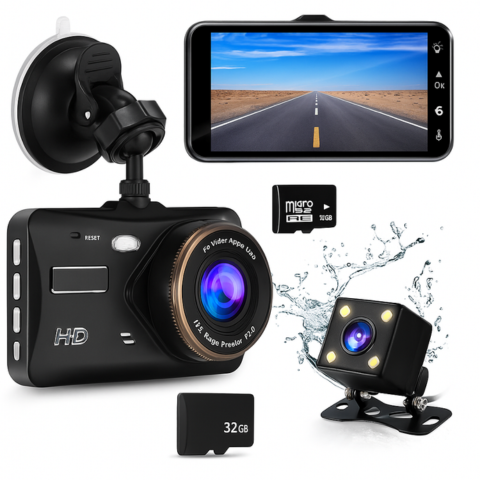 Dashcam Anteriore e Posteriore — Registrazioni Chiare e Precise 