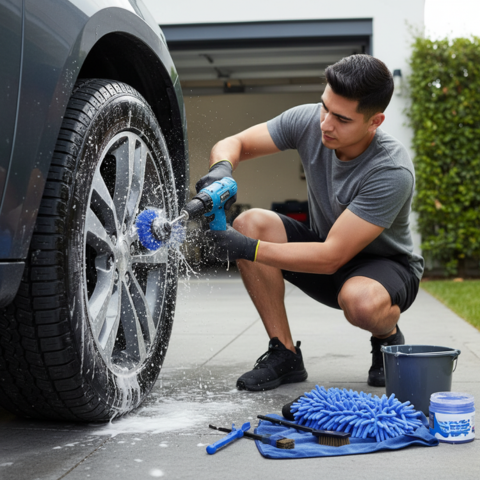 Σετ Εργαλείων Καθαρισμού Αυτοκινήτου — Πολυλειτουργικό Με Σακούλα Αποθήκευσης 