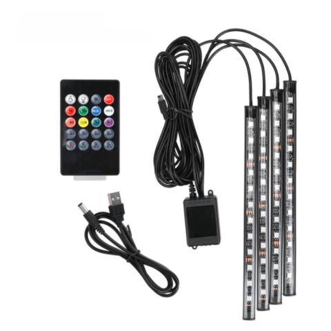 車用LED内部バンド - リモコン付きで簡単に取り付け可能 