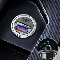 מתאם מטען רכב USB – שקע מצית קומפקטי 