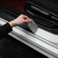 Autocollant De Protection De Porte — Finition Fibre De Carbone Durable