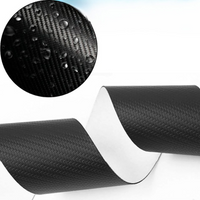 Autocollant De Protection De Porte — Finition Fibre De Carbone Durable