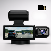 Dashcam Διπλή Full HD Αυτοκινήτου - Νυχτερινή Όραση + Εσωτερική Κάμερα 