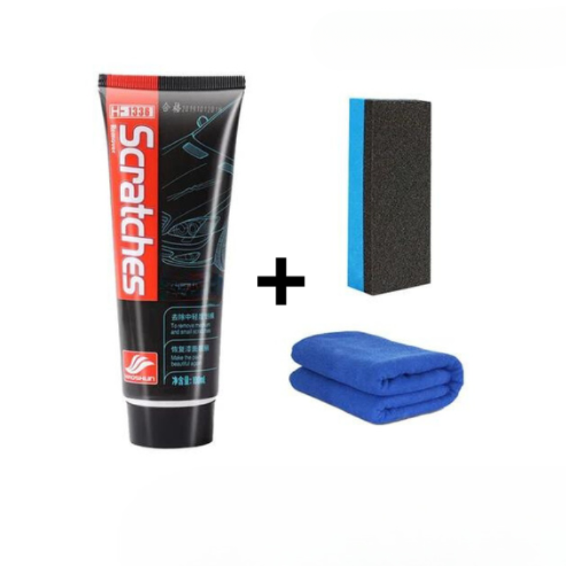 Kit Rimuovi Graffi Auto – Crema Rinnovatrice Vernice + Tampon Applicatore 