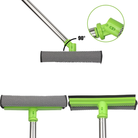 Kit de lavado de coche multifuncional — mango ajustable y paño suave 